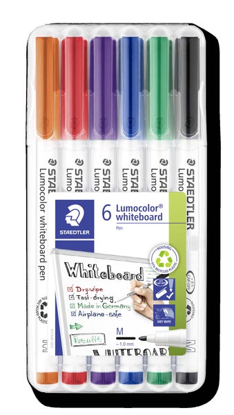 STAEDTLER Whiteboard-Marker Lumocolor whiteboard pen 301, 6er Set