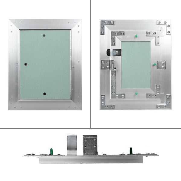 ECD Germany Revisionsklappe Revisionstür GK-Einlage 150x200mm Gipskarton 12,5mm Alu Rahmen Revision Wartungstür Wartungsklappe Wartung Reinigungsklappe Wartungsöffnung Feuchtraumgeeignet Trockenbau