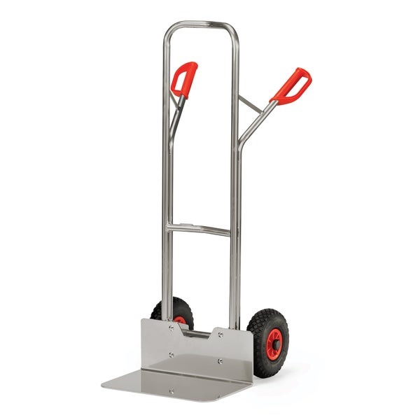 Sackkarre aus Metall mit zwei Rädern und Griffen