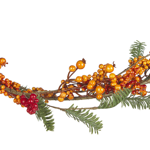 Künstliche Tannengirlande mit Beeren für winterliche Dekoration