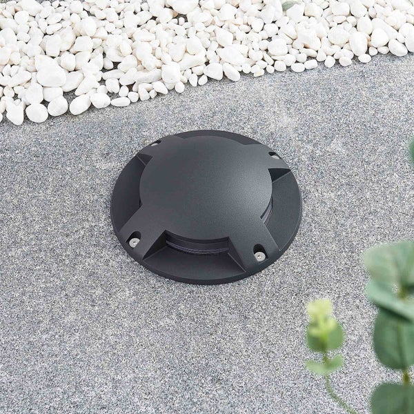 Lindby LED Außenleuchte Cormac (wasserdicht (Modern) in Schwarz aus Aluminium (4 flammig, ) - Außenstrahler außen Spot für Garten Terasse Balkon & Haus