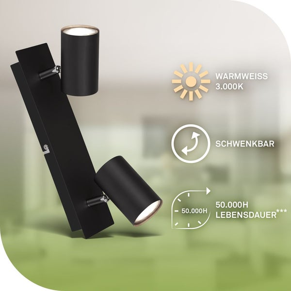 Schwenkbare Wandleuchte mit warmweissem Licht und langer Lebensdauer