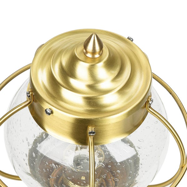 Deckenleuchte mit Glaskugel und Metallgestell