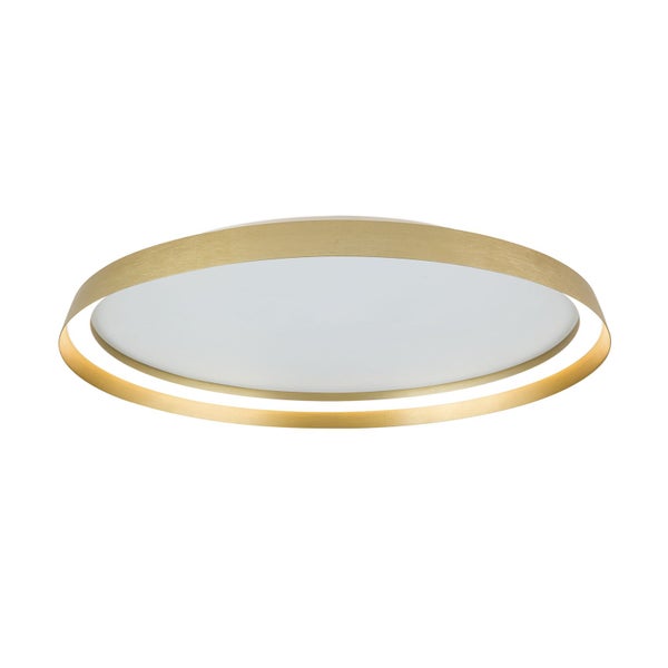 Runde Deckenleuchte mit goldfarbenem Rahmen