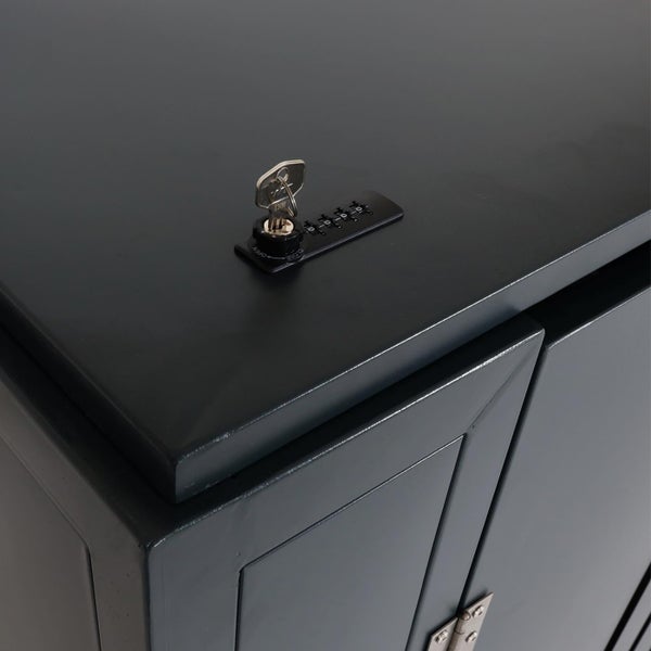 Metall-Fahrradbox mit zwei Türen und Schloss