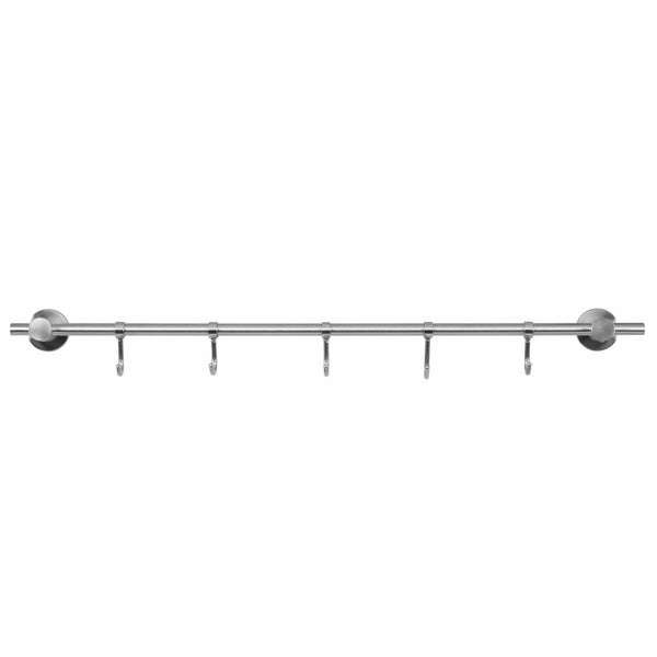 Wandhakenleiste aus Metall mit 5 Haken zur Montage an der Wand