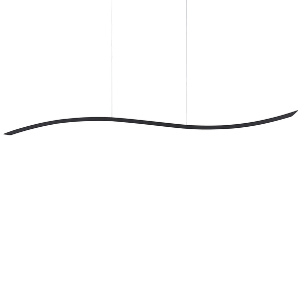 Geschwungene Hängeleuchte für Innenräume