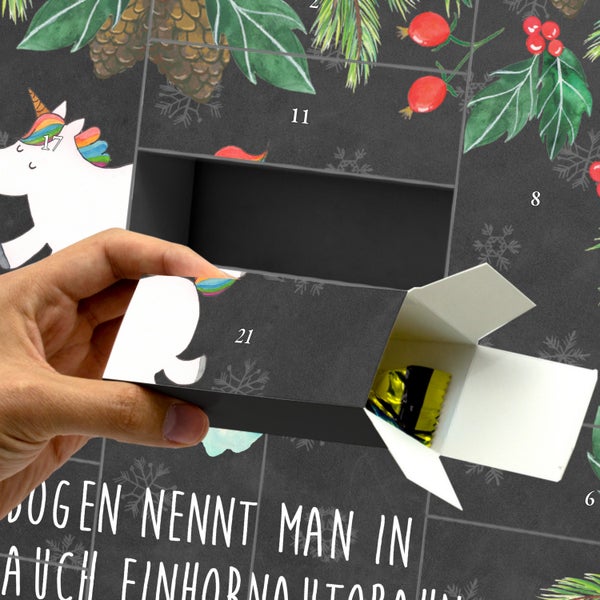 Mr. & Mrs. Panda Befüllbarer Adventskalender Einhorn Regenbogen - Schwarz