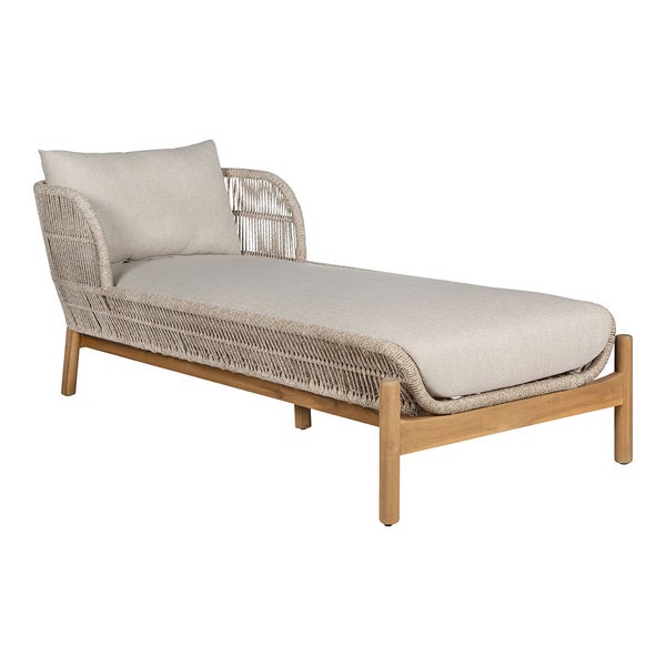 Terracina Sonnenliege inkl. Kissen braun, beige. 87 X 190 X 73 cm
