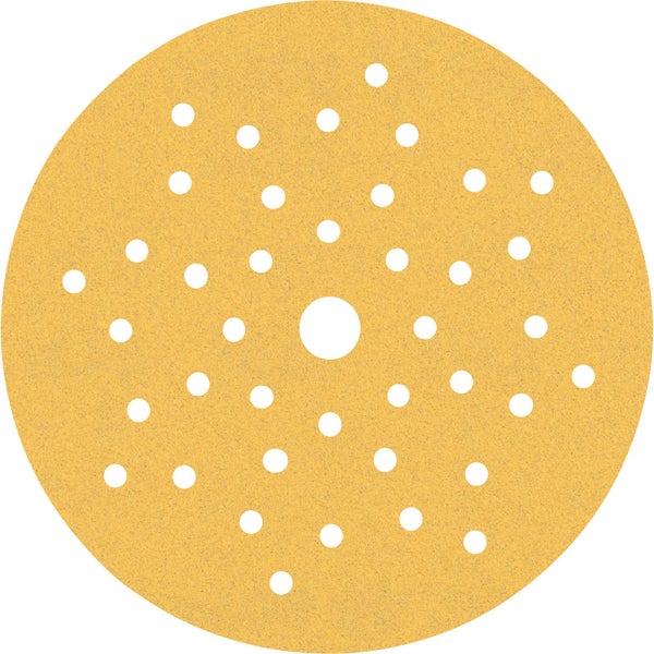 Eine Person benutzt einen Exzenterschleifer zum Schleifen einer Oberfläche.