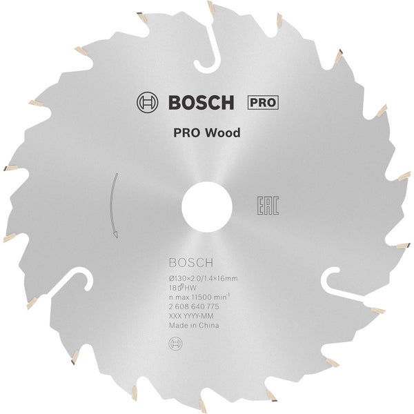 Bosch PRO Wood Kreissägeblatt 130 x 2 x 16 mm - 2608640775