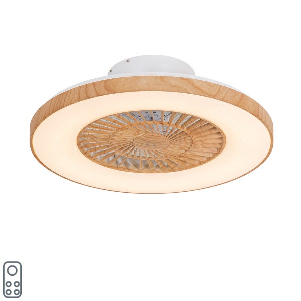 Deckenventilator Holz inkl. LED mit Fernbedienung - Climo