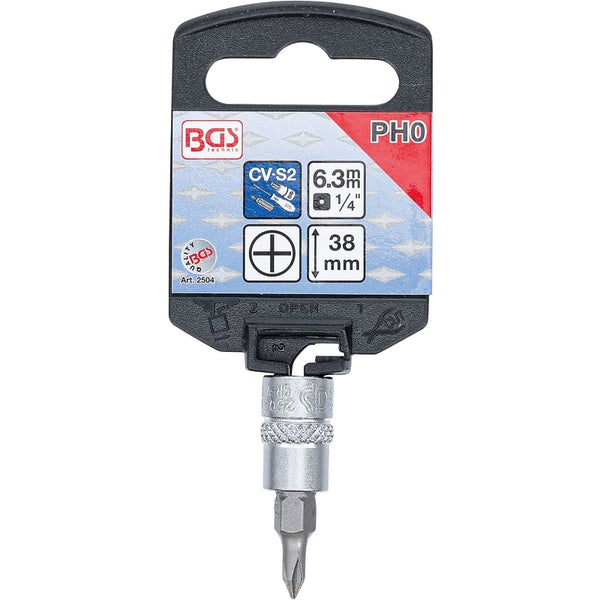 BGS technic Schraubendreher-Bit PH0 mit 38 Millimeter Länge