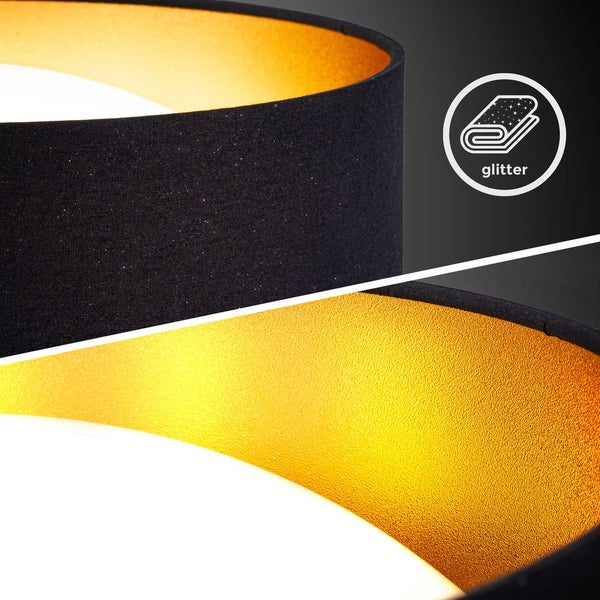 Deckenlampe Ø40 cm - 18W, 2200lm, LED, neutralweiß, schwarz-gold
