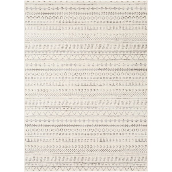 Skandinavischer Boho Teppich Grau/Weiß 200x275 cm MARWA