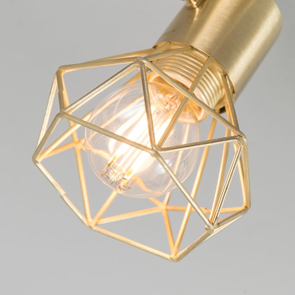 Deckenleuchte mit geometrischem Lampenschirm und Leuchtmittel