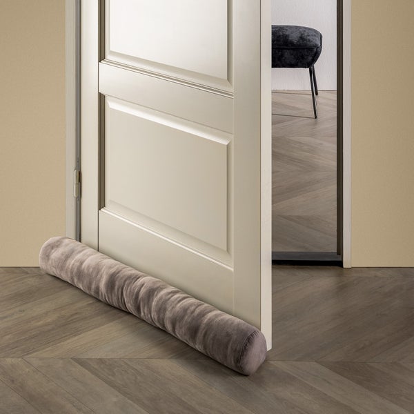 FINN - Zugluftstopper Samt 90x10 cm - Driftwood - taupe