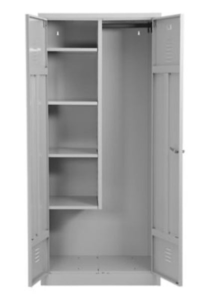 PROREGAL Metallspind Dolphin HxBxT 180 x 80 x 50 cm Zylindereschloss Grau