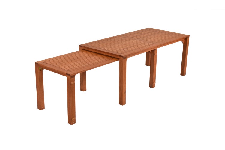 Gartentisch, Flex Ausziehtisch 185/362,5 x 90/73,5 cm, Eukalyptus