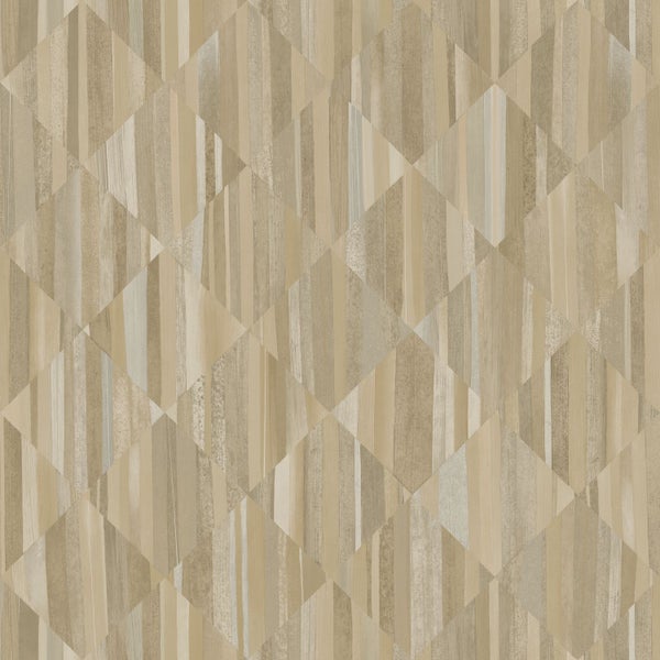 Tapete mit geometrischem Rautenmuster und Streifen