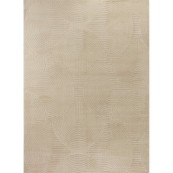 Moderner Skandinavischer Teppich für Innen-/Außenbereich Beige 160x220 cm REYKO