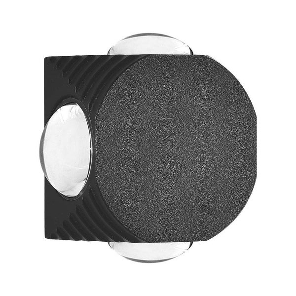 Schwarze Wandleuchte mit drei Lichtpunkten
