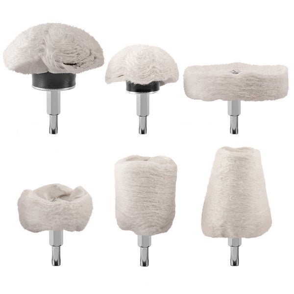 6er Set Universal-Polierköpfe PS-6 ST für Akku- und Elektrobohrer