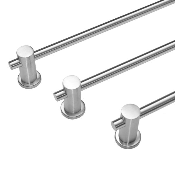 Set aus drei Handtuchhaltern aus Metall zur Wandmontage