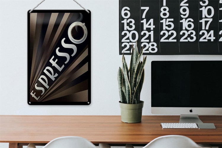 Blechschild Spruch 20x30cm Espresso Kaffee