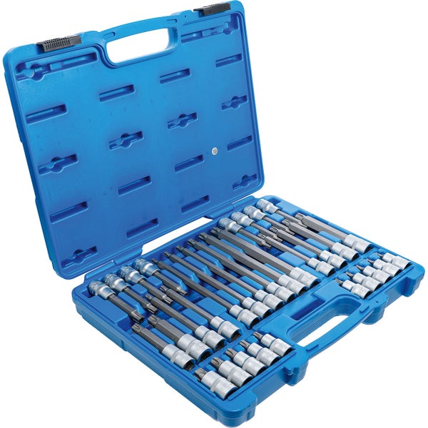 BGS Bit-Einsatz-Satz Antrieb Innenvierkant 12,5 mm (1/2) TPS-Profil (für Torx Plus) mit Bohrung TPS20 - TPS70 32tlg. - 5191