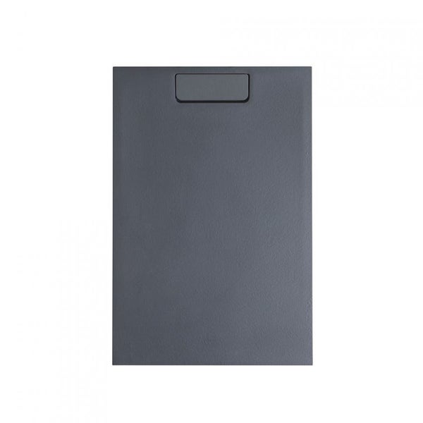 Mineralguss Duschwanne 70X100 anthrazitgraue Steinoptik | Mart
