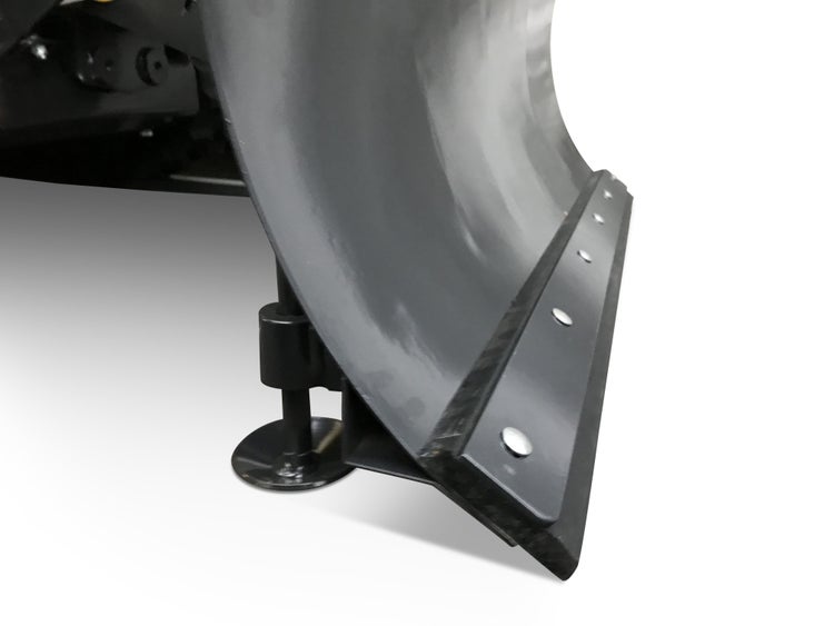 Schneeschild aus Metall mit Schürfleiste