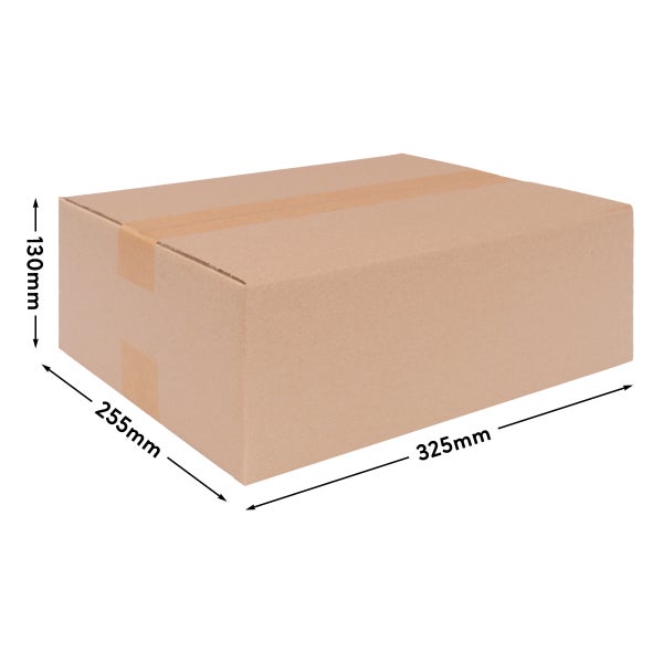 Karton mit den Maßen 325 mm x 255 mm x 130 mm