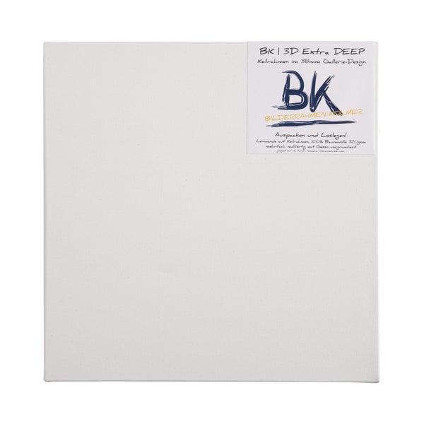 Leinwand  extra DEEP 4er Set 50x50 cm (LxB) hoher Keilrahmen weiß