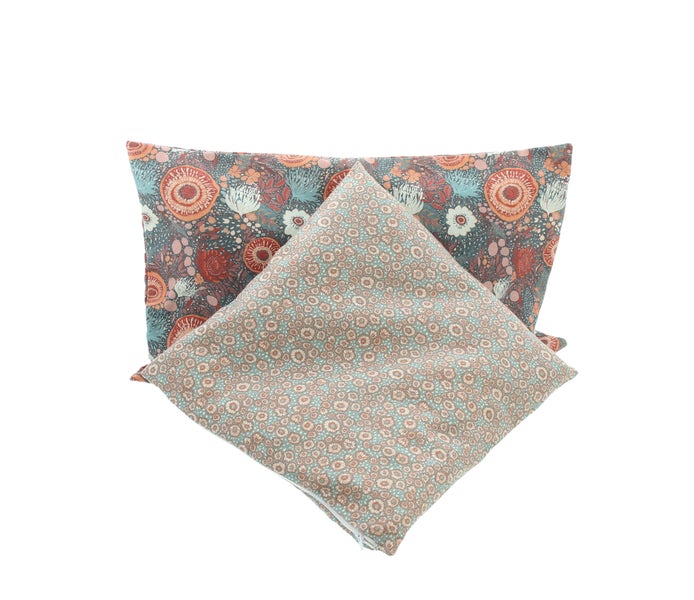 FRANK FLECHTWAREN | Kissenhülle Floral, 4er Set, 40 x 40 cm, 45 x 45 cm, 50 x 30 cm, 60 x 40 cm, BAUMWOLLE, POLYESTER