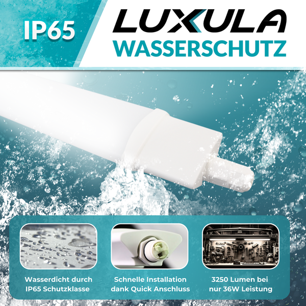 Luxula Lampe mit IP65 Wasserschutz für den Aussenbereich