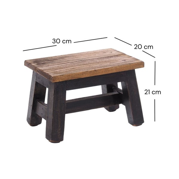 Blumenhocker Monte Mahagoni Massivholz 04 schwarz-natur