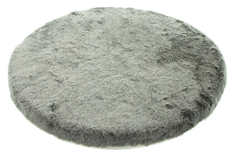 FRANK FLECHTWAREN | Sitzkissen Fellpolster, POLYESTER, SCHAUMSTOFF, Ø 40 x 4 cm