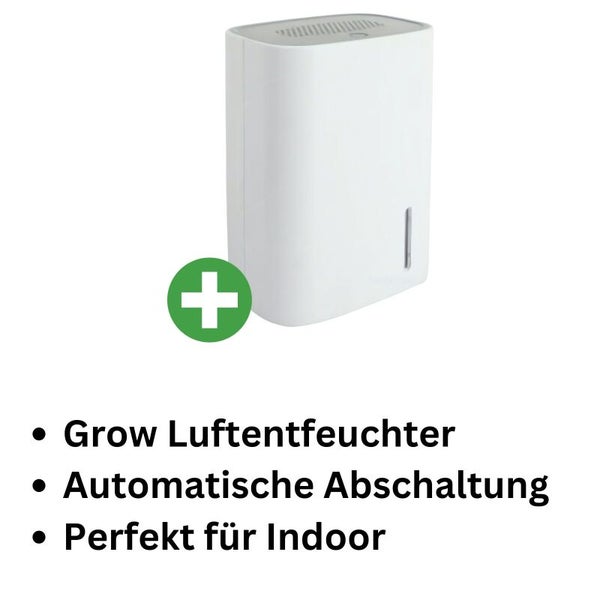 Luftentfeuchter 250 ml/Tag – Kompakt, energieeffizient, mit Überlaufschutz für Grow- und Anbauzelte
