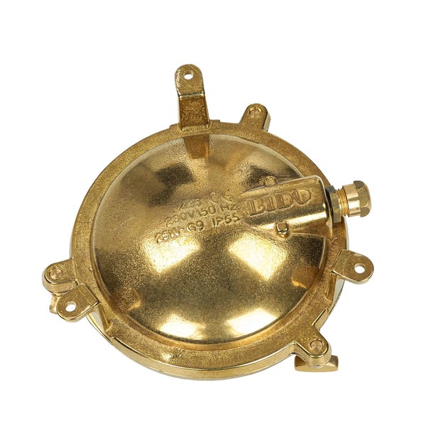 Runde Messing-Deckenleuchte zur Wandmontage