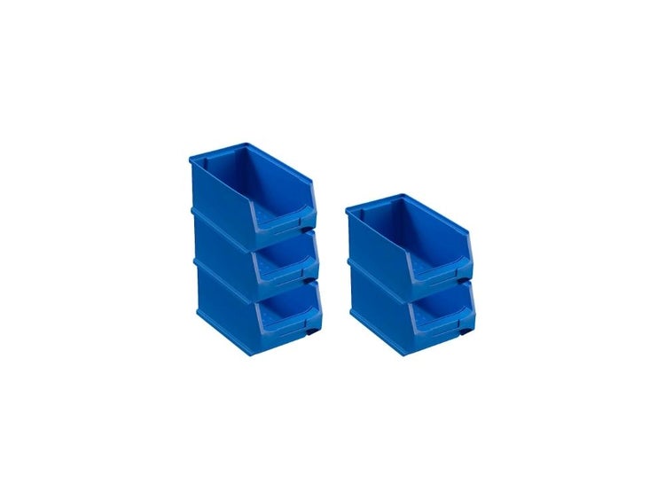 PROREGAL SparSet 5 x Blaue Sichtlagerbox 3.0 HxBxT 12,5 x 14,5 x 23,5 cm 2,8 Liter Sichtlagerbehälter Sichtlagerkasten