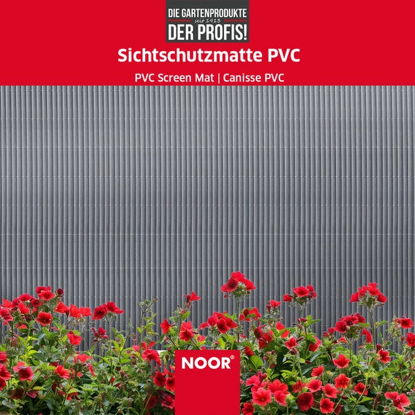 PVC Sichtschutz - 200x300 cm - Weiß - Hohlkammer Sichtschutzmatte - Wetterfest und langlebig - Blickdichter Sichtschutz und Dekorationselement