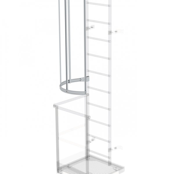 Leiter mit Rückenschutz