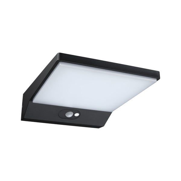 LED Außenwandleuchte Ronea Dämmerungsgesteuerter Bewegungsmelder (IR) IP44 180x250mm 3000K 10,5W 680lm 230V Dunkelgrau Aluminium