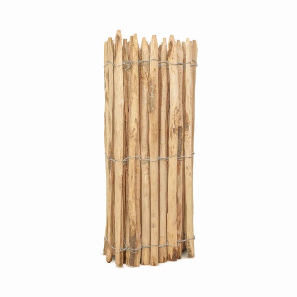 Italienischer Staketenzaun Kastanie - Länge 5 Meter, Höhe 100 cm, Lattenabstand 4-5 cm