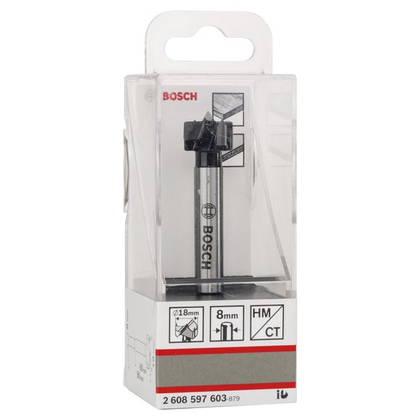 Bosch Forstnerbohrer mit 18 Millimeter Durchmesser in Verpackung
