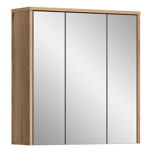 Zeno Spiegelschrank Bad 2 Türen Eiche Dekor. 64 X 20 X 68 cm
