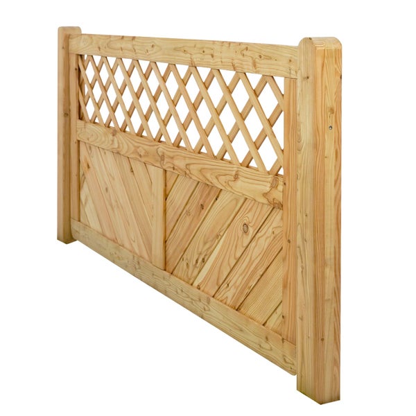 Holzzaunfeld mit Rautenmuster für den Garten