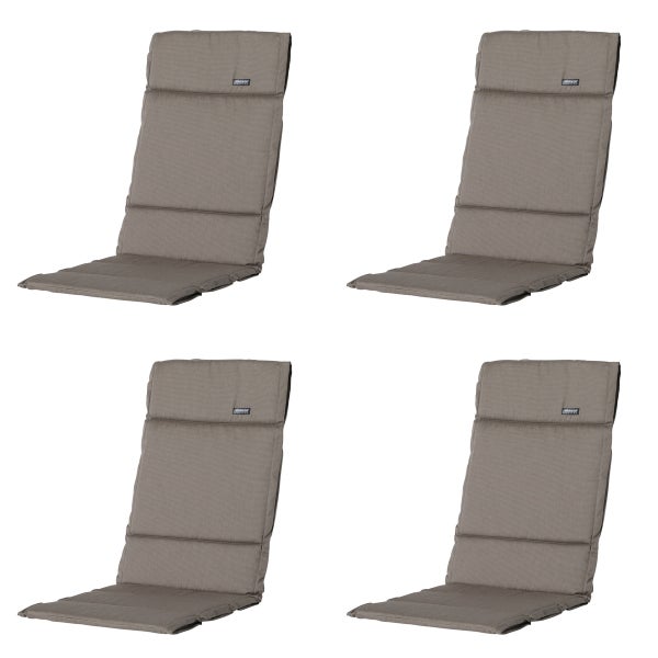 Hochlehnerauflage Fiber Deluxe Rib Liver - Ca. 125x50 cm - 4er-Set