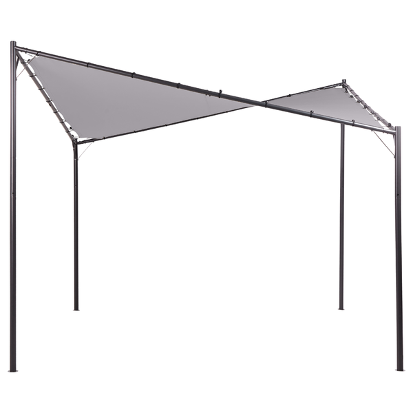 Pavillon AVENTINE Metall 300 cm 300 cm Grau